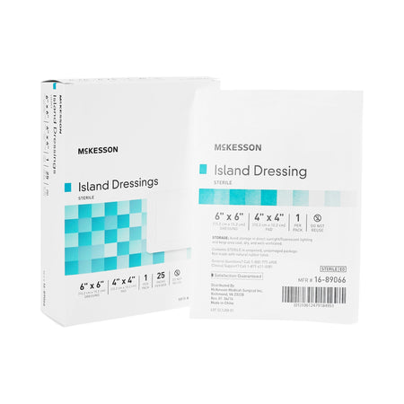 McKesson 16-89066 Adhesive Dressing, 6 x 6 Inch, 5 to 12 Inch Length, White