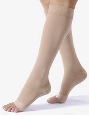 BSN Medical 114802 Compression Stocking Jobst Relief Knee High Large Beige Open Toe