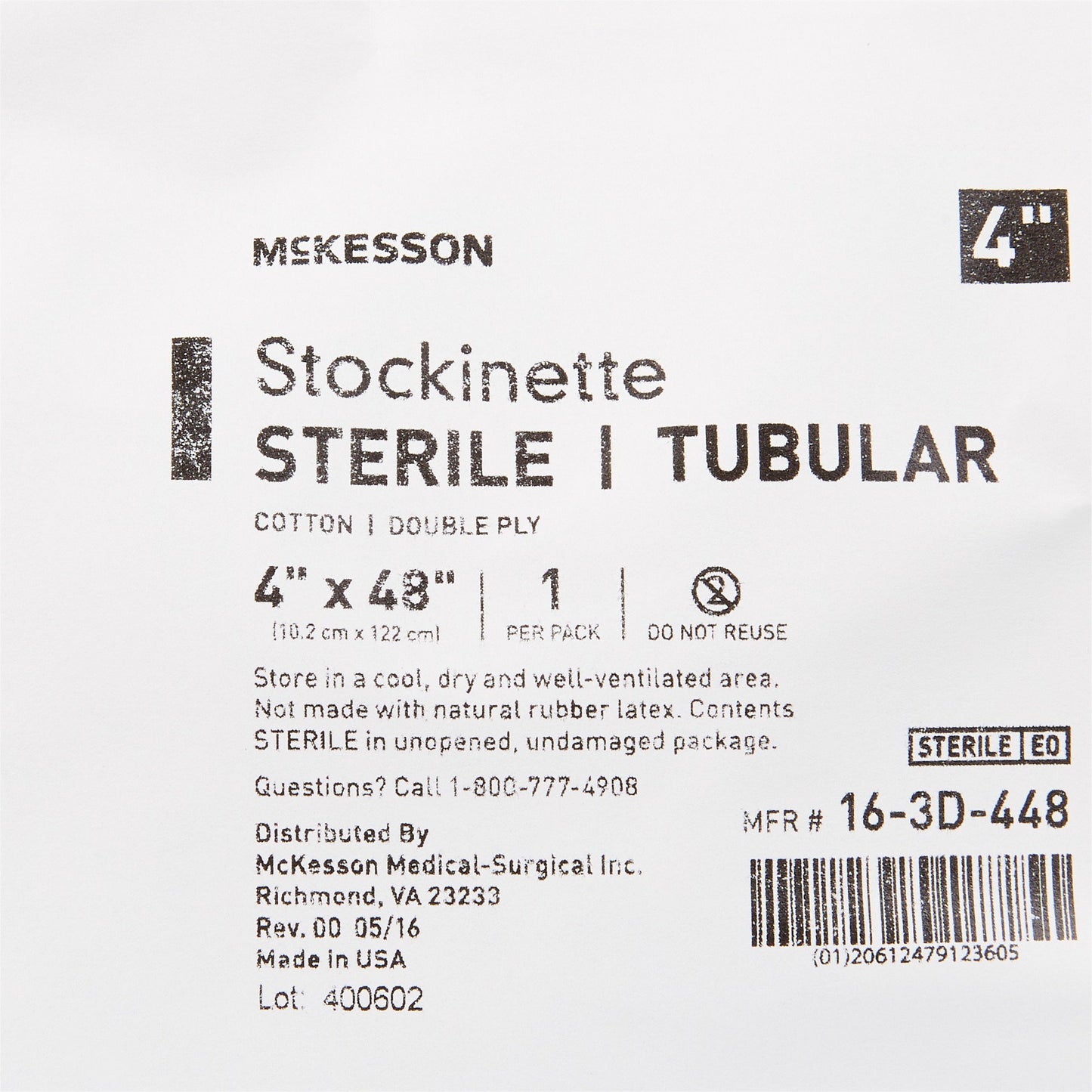 McKesson Beige Cotton Tubular Stockinette, 4 x 48 Inch