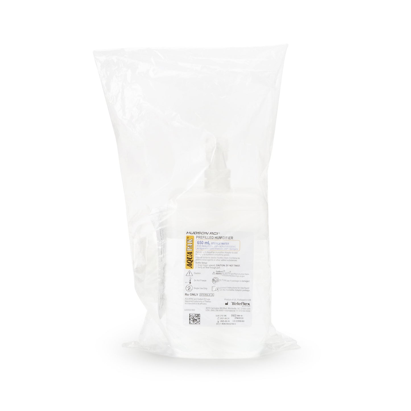 Aquapak® Prefilled Bubble Humidifier Kit, 650 mL