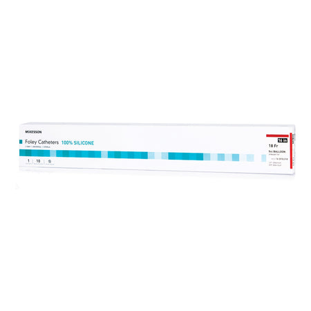 McKesson 16-SFOL518 Silicone Foley Catheter, Straight Tip, 5cc, 18 Fr.