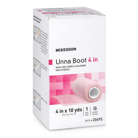 McKesson 2069S Zinc Oxide / Calamine Unna Boot, 4 Inch x 10 Yard