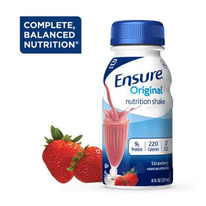 Ensure® Original Therapeutic Nutrition, Strawberry, 8-ounce bottle