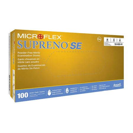 Microflex SU-690-M Supreno SE Nitrile Exam Glove, Medium, Blue