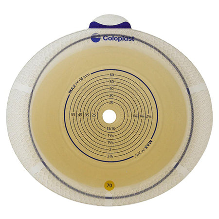 Coloplast 10106 SenSura Flex Xpro Flat Ostomy Barrier, Trim to Fit 10 – 68 mm, Yellow
