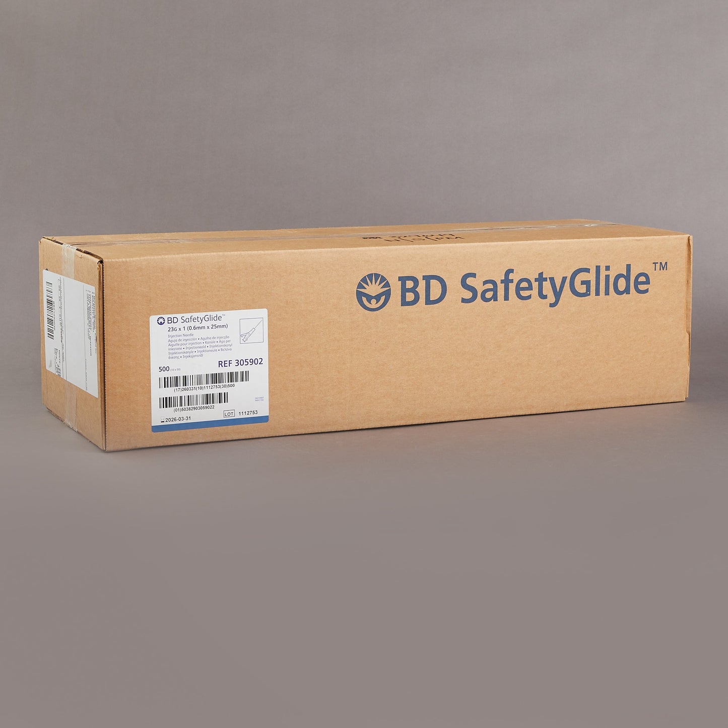 BD 305902 SafetyGlide™ Hypodermic Needle, 23 Gauge, 1 Inch Length