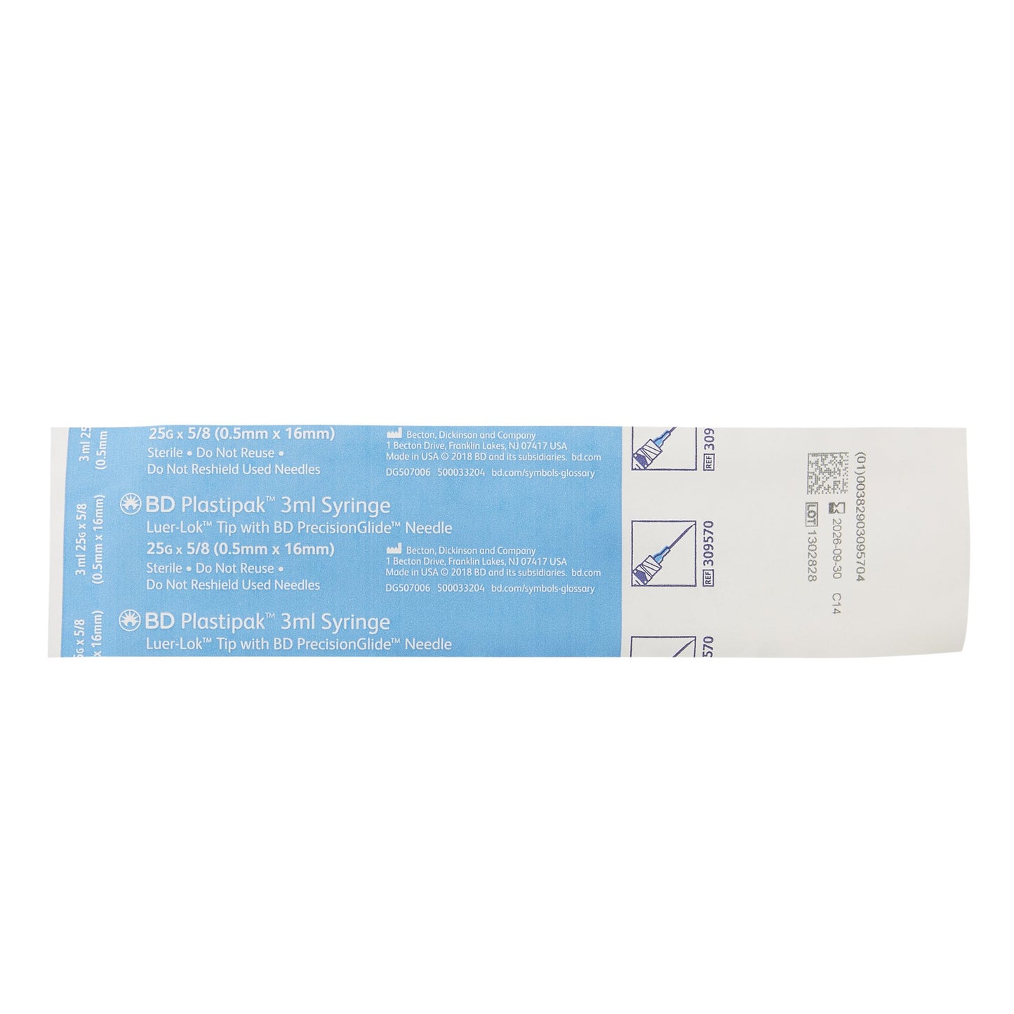 PrecisionGlide Syringe with Hypodermic Needle, 25 Gauge, 5/8 Inch by BD product image