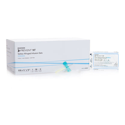 McKesson Prevent® Safety Winged Infusion Set, 23 Gauge