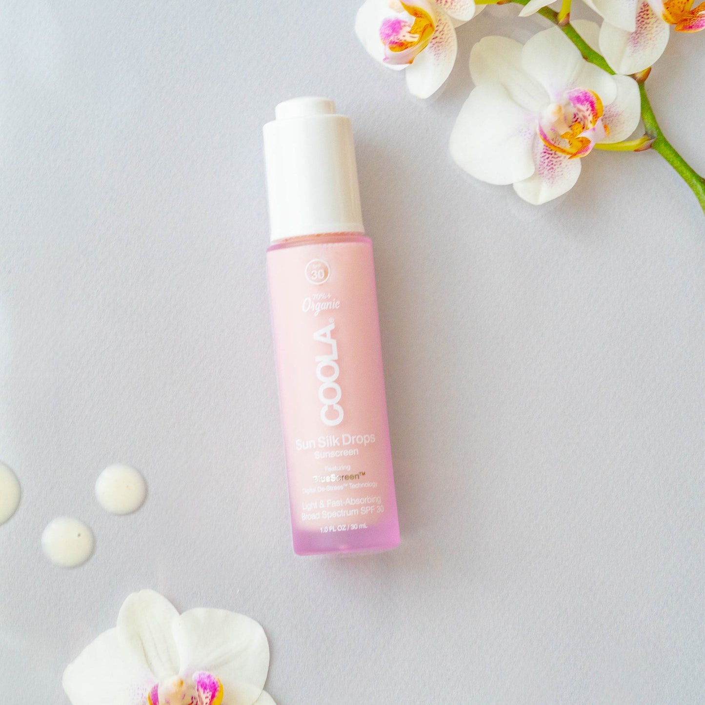Sunscreen COOLA® Silk Drops SPF 30 Liquid 1 oz. Bottle