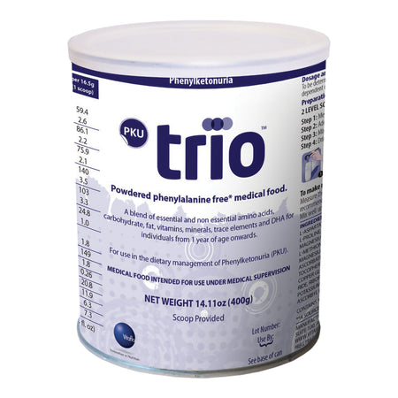 Vitaflo USA LLC 1163502 PKU trio Powdered Phenylalanine-Free Medical Food, Vanilla Flavor