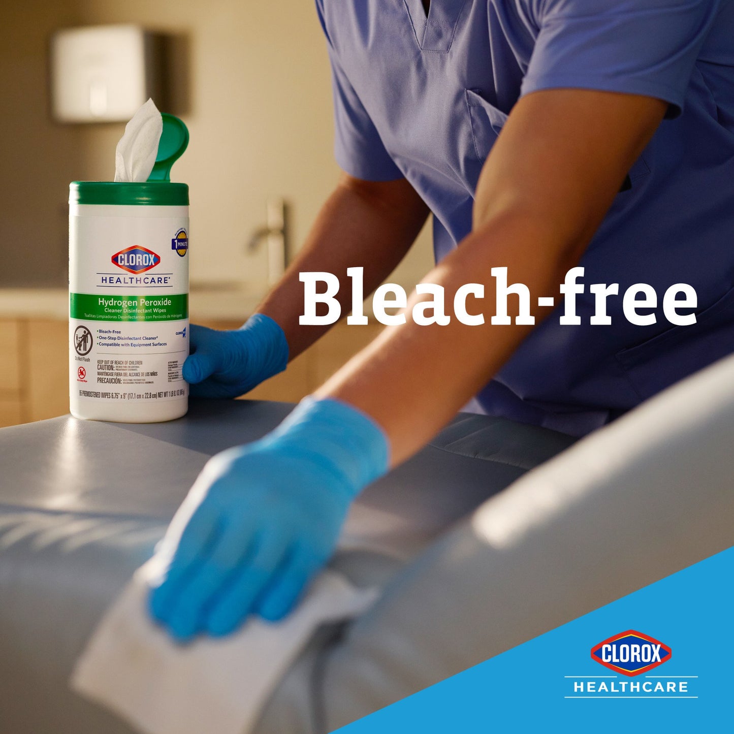 Clorox Healthcare® Hydrogen Peroxide Cleaner Disinfectant Wipes, Canister