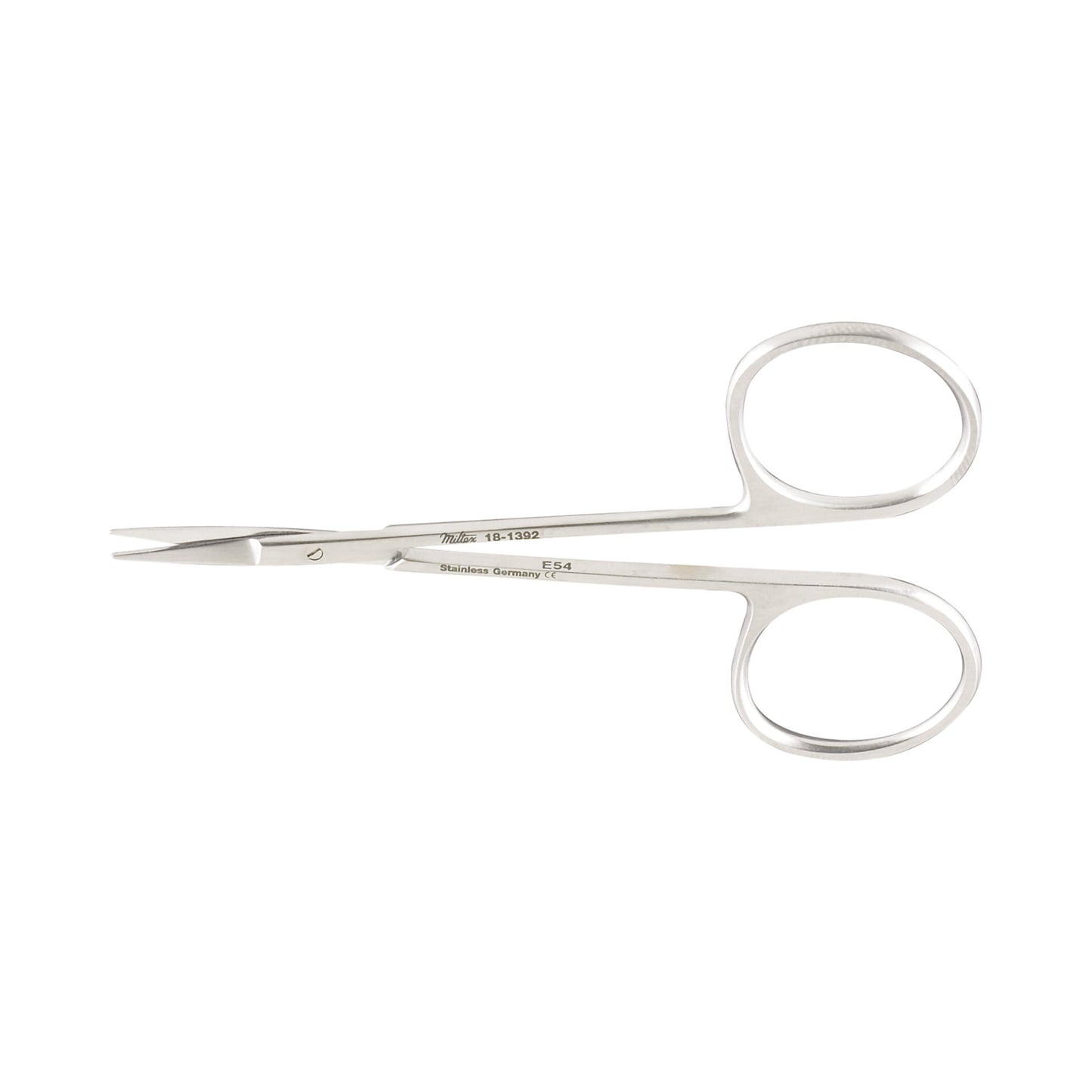 Iris Scissors Miltex® 4 Inch Length OR / Surgical Grade German Stainless Steel NonSterile Finger Ring Handle Curved Sharp Tip / Sharp Tip