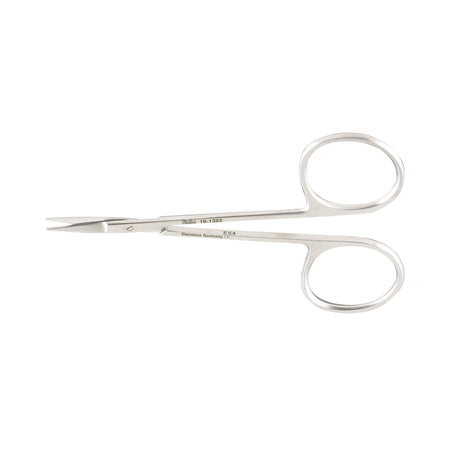 Iris Scissors Miltex® 4 Inch Length OR / Surgical Grade German Stainless Steel NonSterile Finger Ring Handle Curved Sharp Tip / Sharp Tip