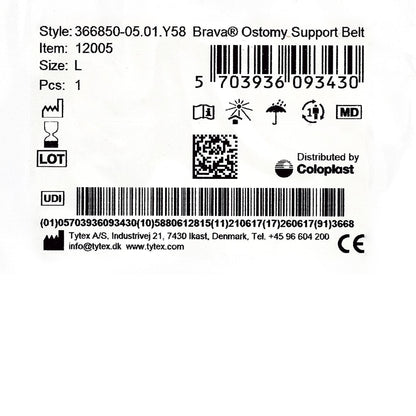 Brava® Support Belt for Ostomy Appliance, fits 34 – 39 inch waists