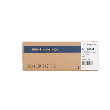 McKesson Deluxe White Procedure Towel, 13 x 18 Inch