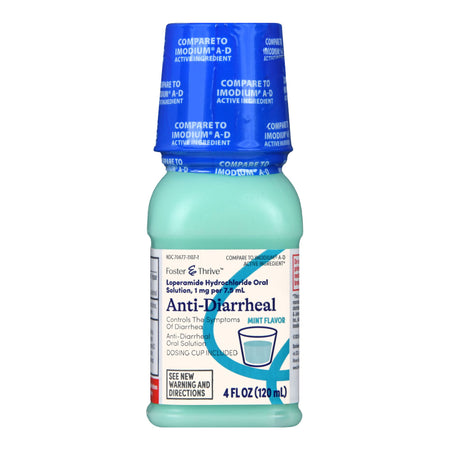 McKesson 1238984 Foster & Thrive Anti-Diarrheal 1 mg per 7.5 mL Loperamide Oral Solution, Mint