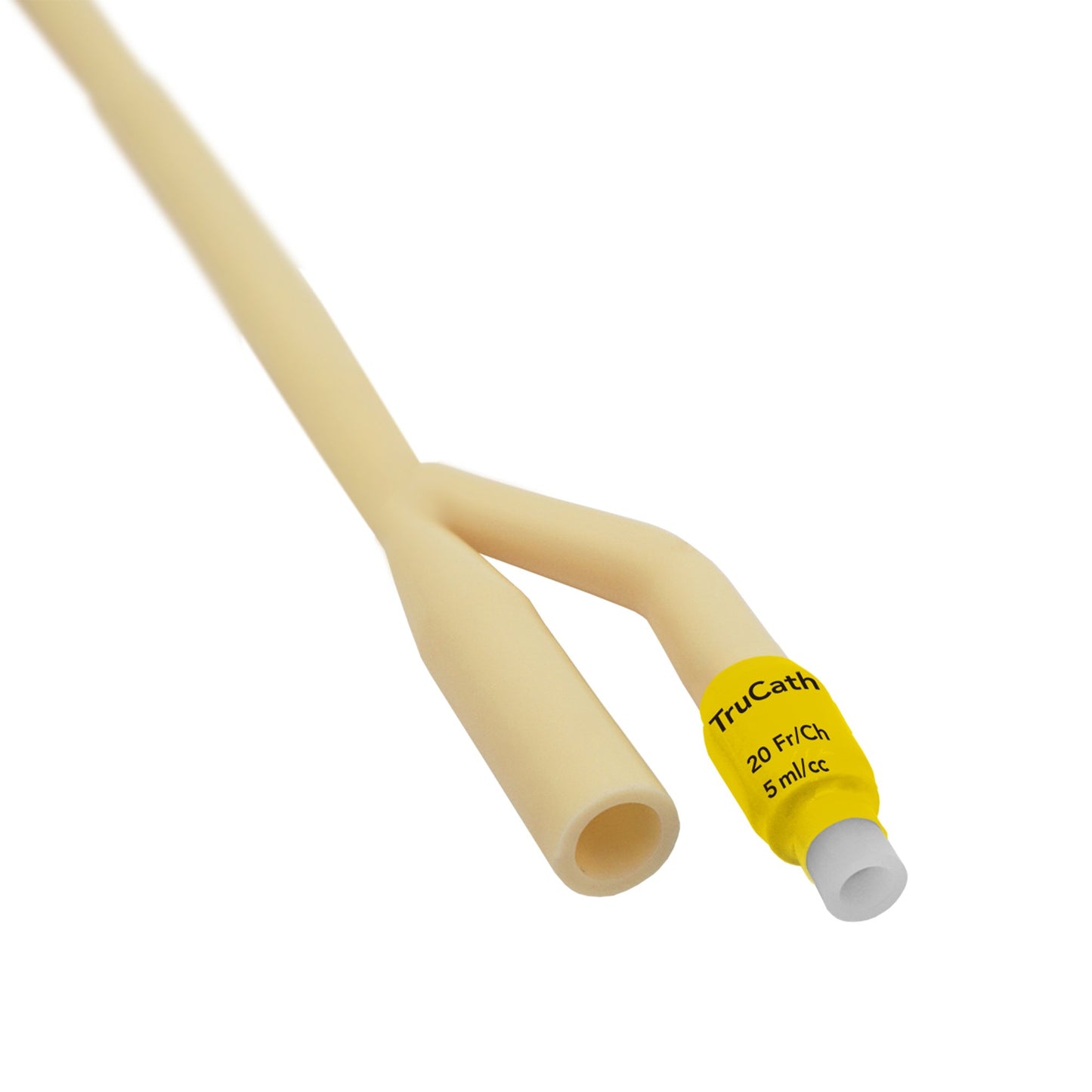 Foley Catheter TruCath® 2-Way Coude Tip 5 mL Balloon 20 Fr. Silicone Elastomer Coated Latex