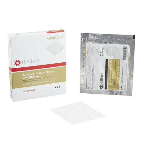 Hollister 529968R CalciCare Calcium Alginate Dressing with Silver, 4 x 4-3/4 Inch