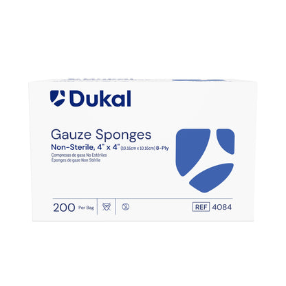 Dukal™ Gauze Sponge, 4 x 4 Inch, 8-Ply