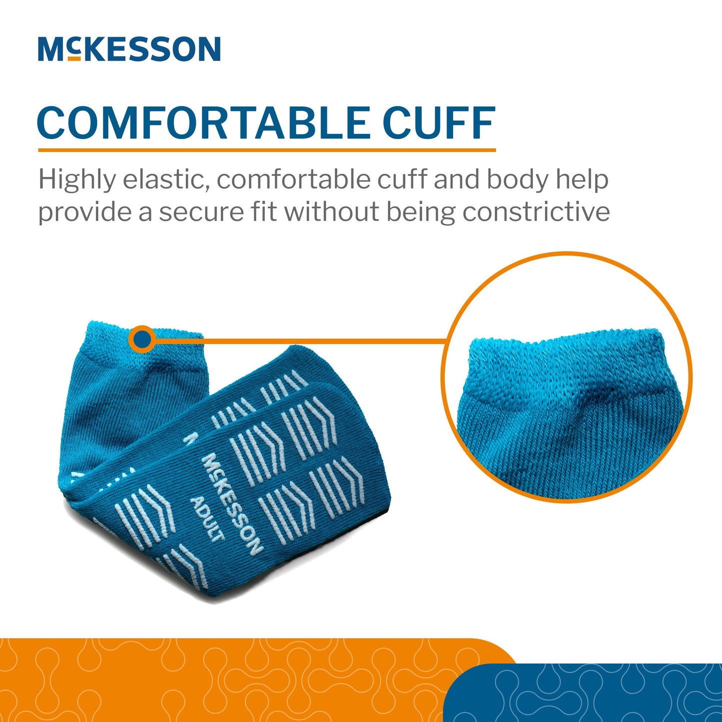Slipper Socks McKesson Unisex Adult Double Tread Single Patient Use Teal