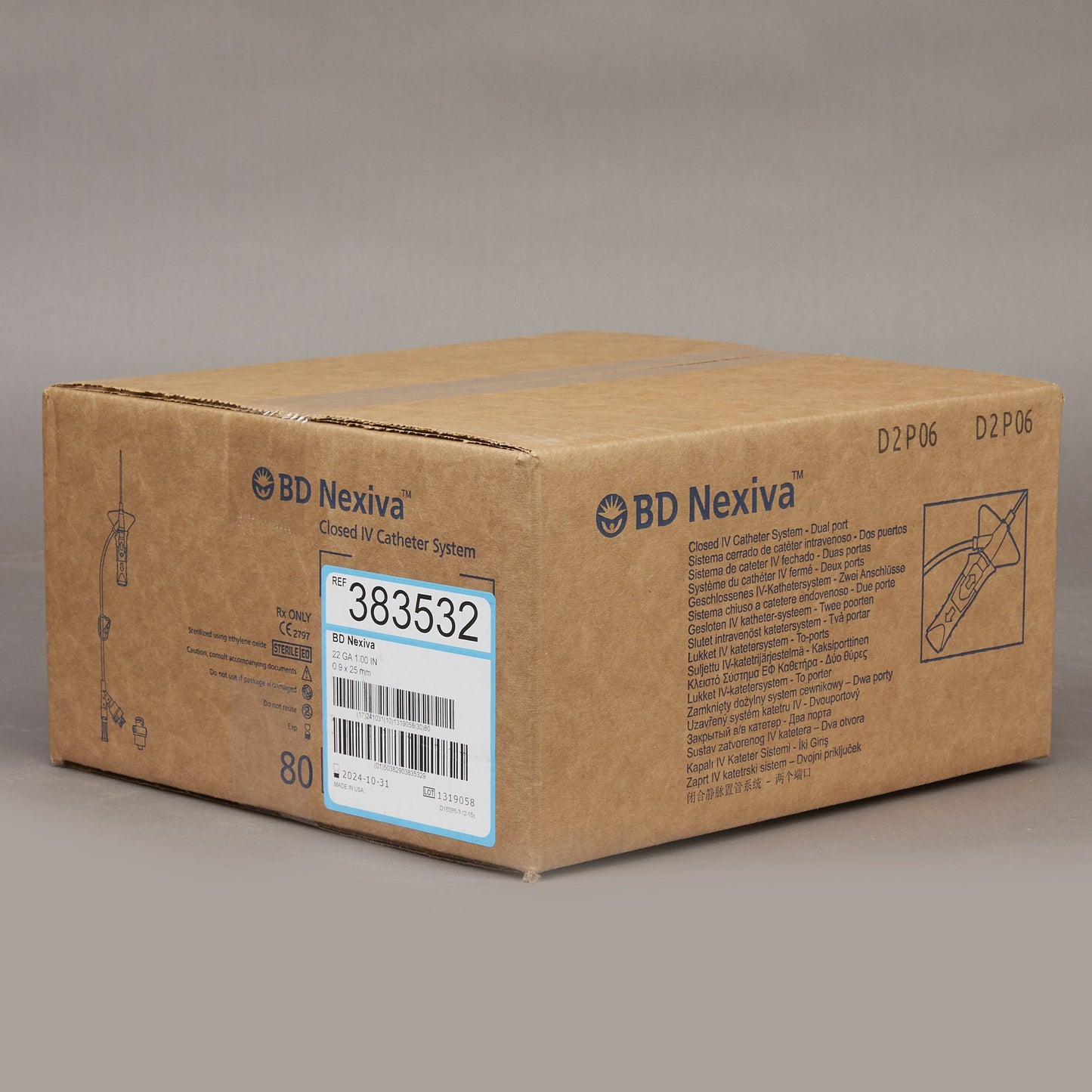 Nexiva™ Closed IV Catheter, 22 Gauge