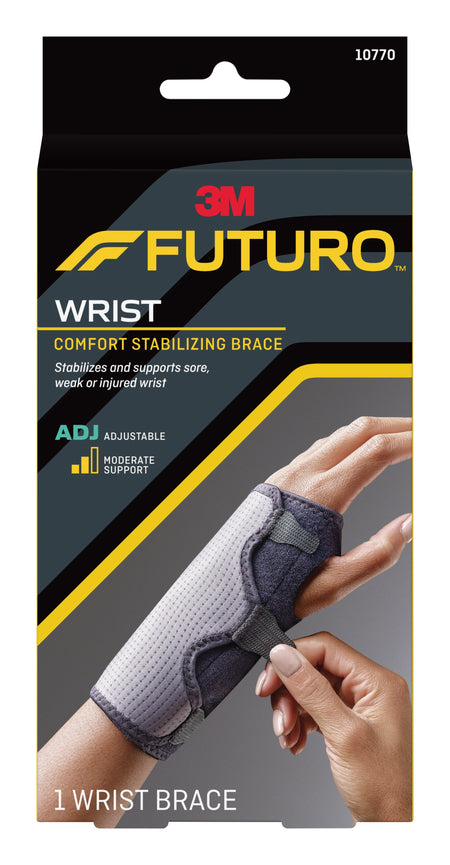 3M 10770ENR Futuro Wrist Brace, Comfort Fabric, Left or Right Hand