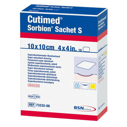 Cutimed® Sorbion® Sachet S Gelling Fiber Wound Dressing, 4 x 4 Inch