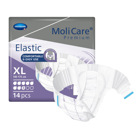 Hartmann 165474 MoliCare Premium Elastic 8 Drop Absorbency Incontinence Briefs, X-Large