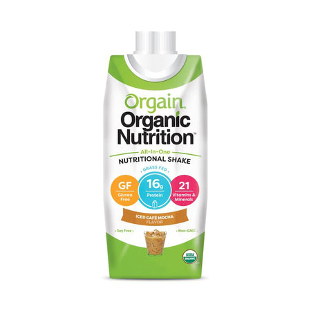 Orgain Inc 1026545 Organic Nutrition Iced Cafe Mocha Nutritional Shake, 11-ounce carton