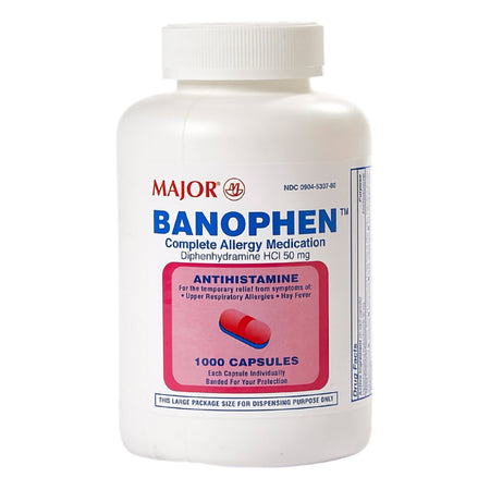 Major Pharmaceuticals 904530780 Banophen Diphenhydramine Allergy Relief