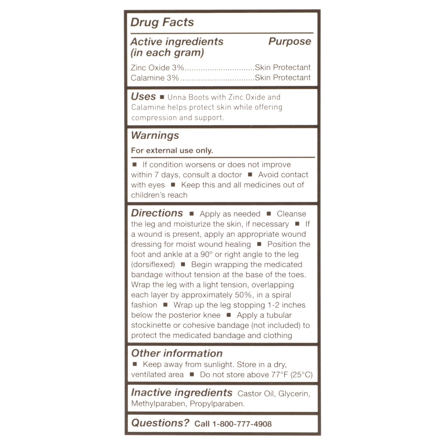 McKesson Unna Boot with Calamine and Zinc Oxide, 3 Inch x 10 Yard