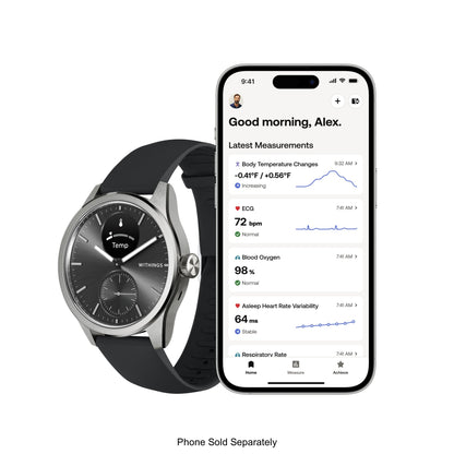 Withings ScanWatch 2 Smart Watch, 42mm, Black