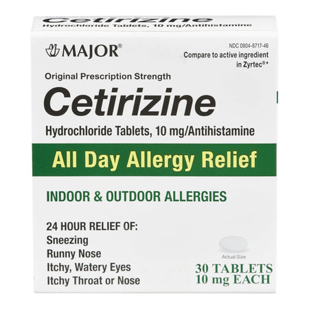 Major Pharmaceuticals 904671746 Cetirizine Antihistamine