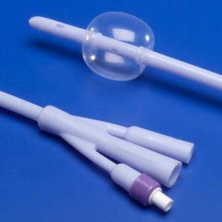 Cardinal 8887665225 Dover Foley Catheter, 22 Fr., 30 cc, 3-Way, Straight