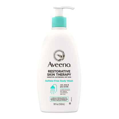 Body Wash Aveeno® Restorative Skin Therapy Liquid 18 oz. Pump Bottle Unscented