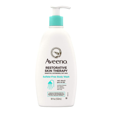 Body Wash Aveeno® Restorative Skin Therapy Liquid 18 oz. Pump Bottle Unscented