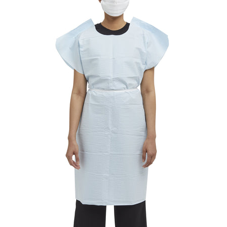 Graham Medical Products 171393 Patient Exam Gown, Medium/Large, Blue