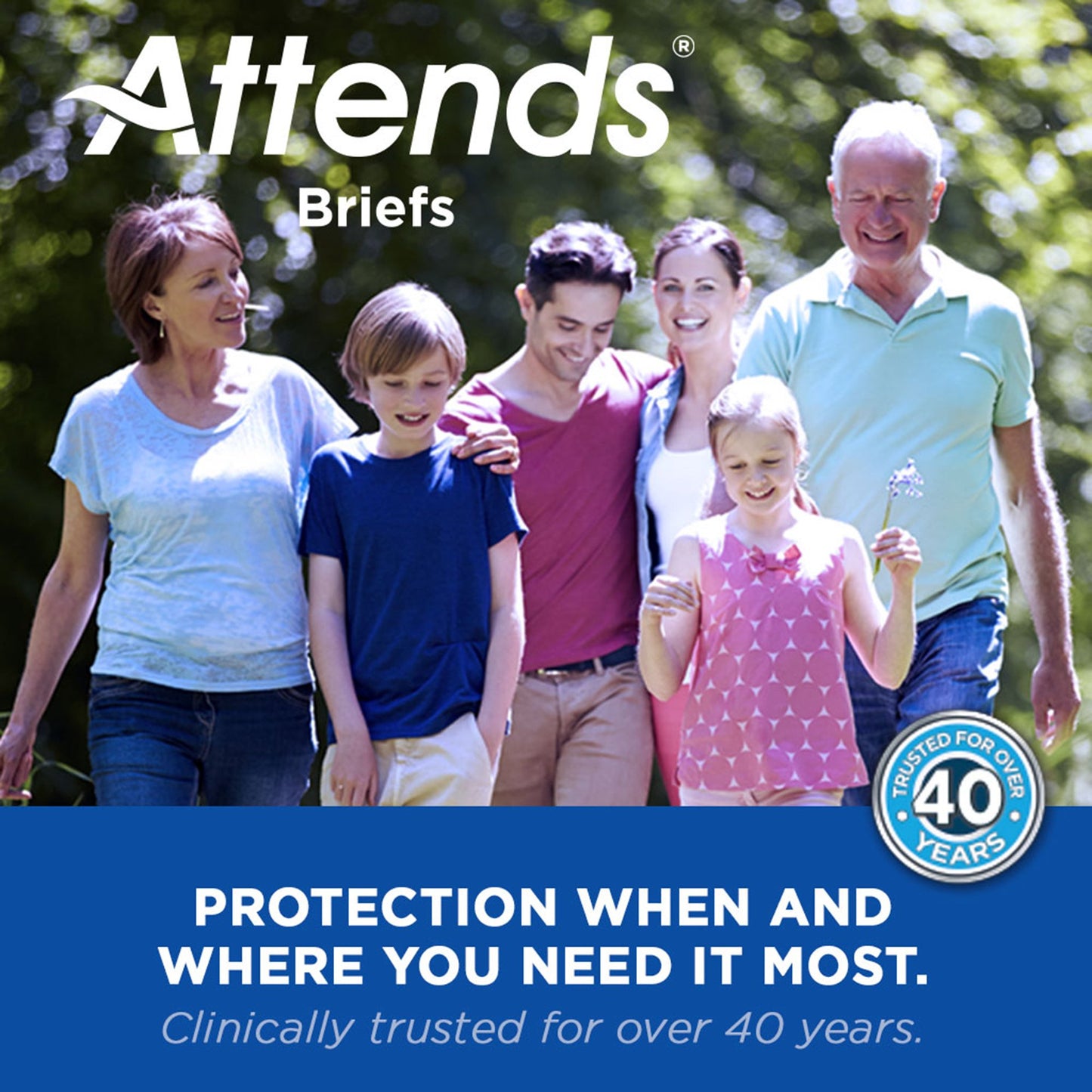 Attends® Briefs Youth/Small