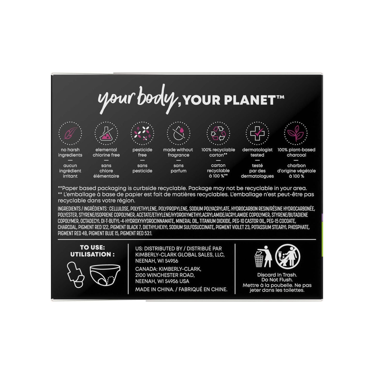 Feminine Pad U by Kotex® Balance Ultra Thin Overnight with Wings Heavy Absorbency