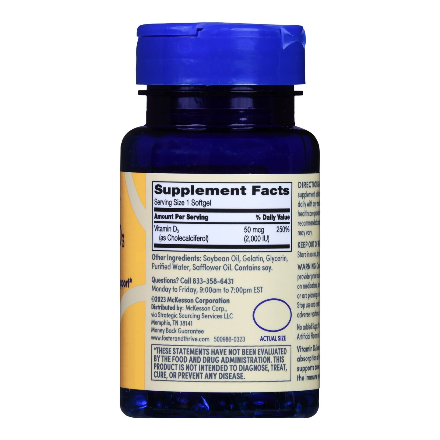 Foster & Thrive™ Vitamin D-3 50 mcg (2000 IU) Rapid Release Softgels