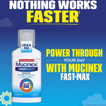 Mucinex® Fast-Max™ Cold & Flu Cold and Cough Relief, 6-ounce Bottle