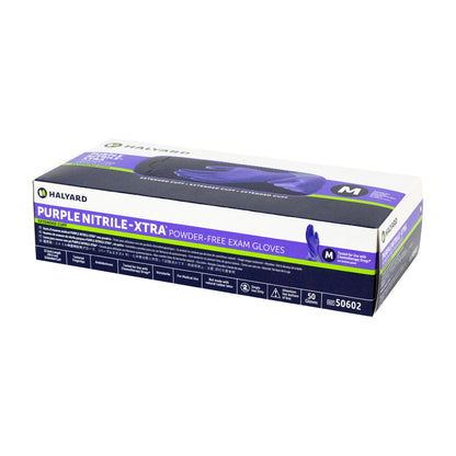 Purple Nitrile-Xtra™ Extended Cuff Length Exam Glove, Medium