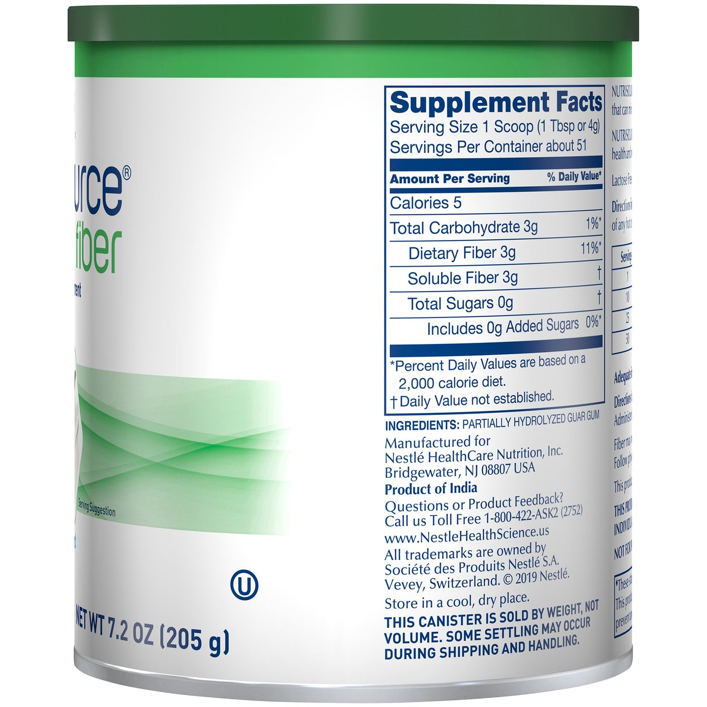 Nutrisource® Fiber Supplement, 7.2-ounce canister