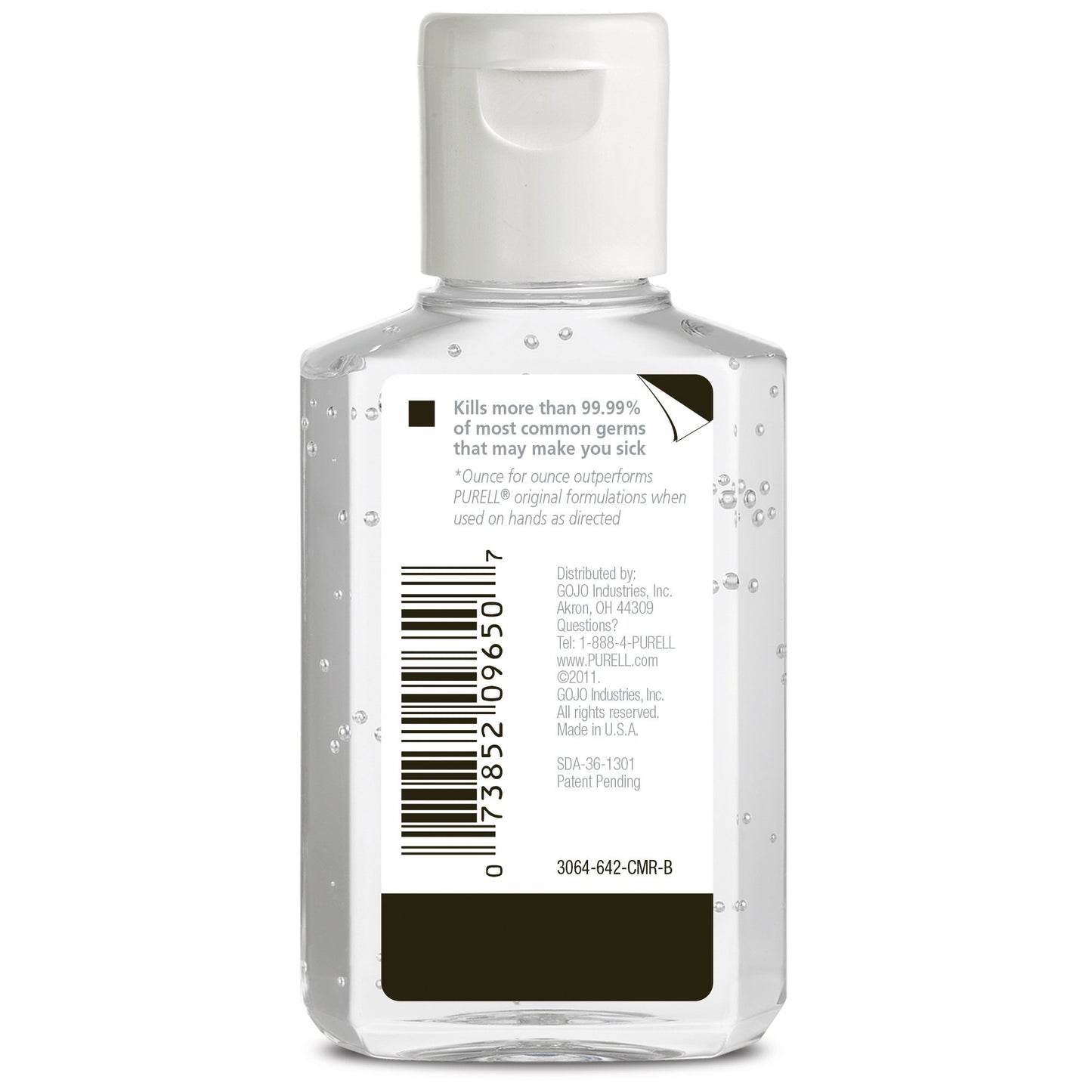 Purell Advanced Hand Sanitizer 70% Ethyl Alcohol Gel, Bottle, 2 ounces