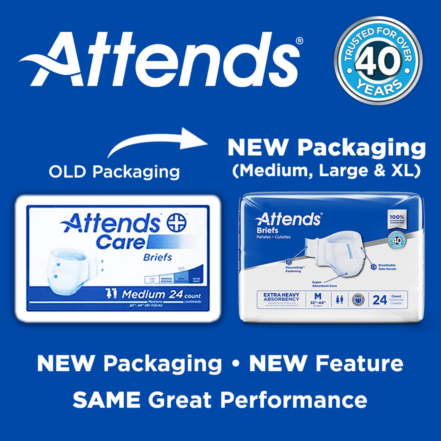 Attends® Extra Heavy Absorbency Briefs, Extra Large
