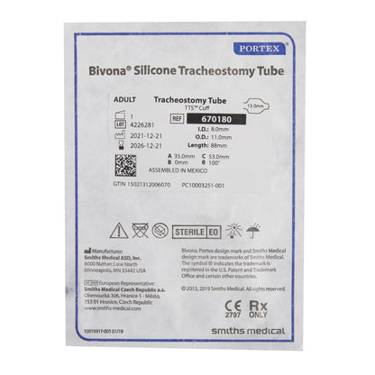 Bivona® TTS™ Tracheostomy Tube, Size 8