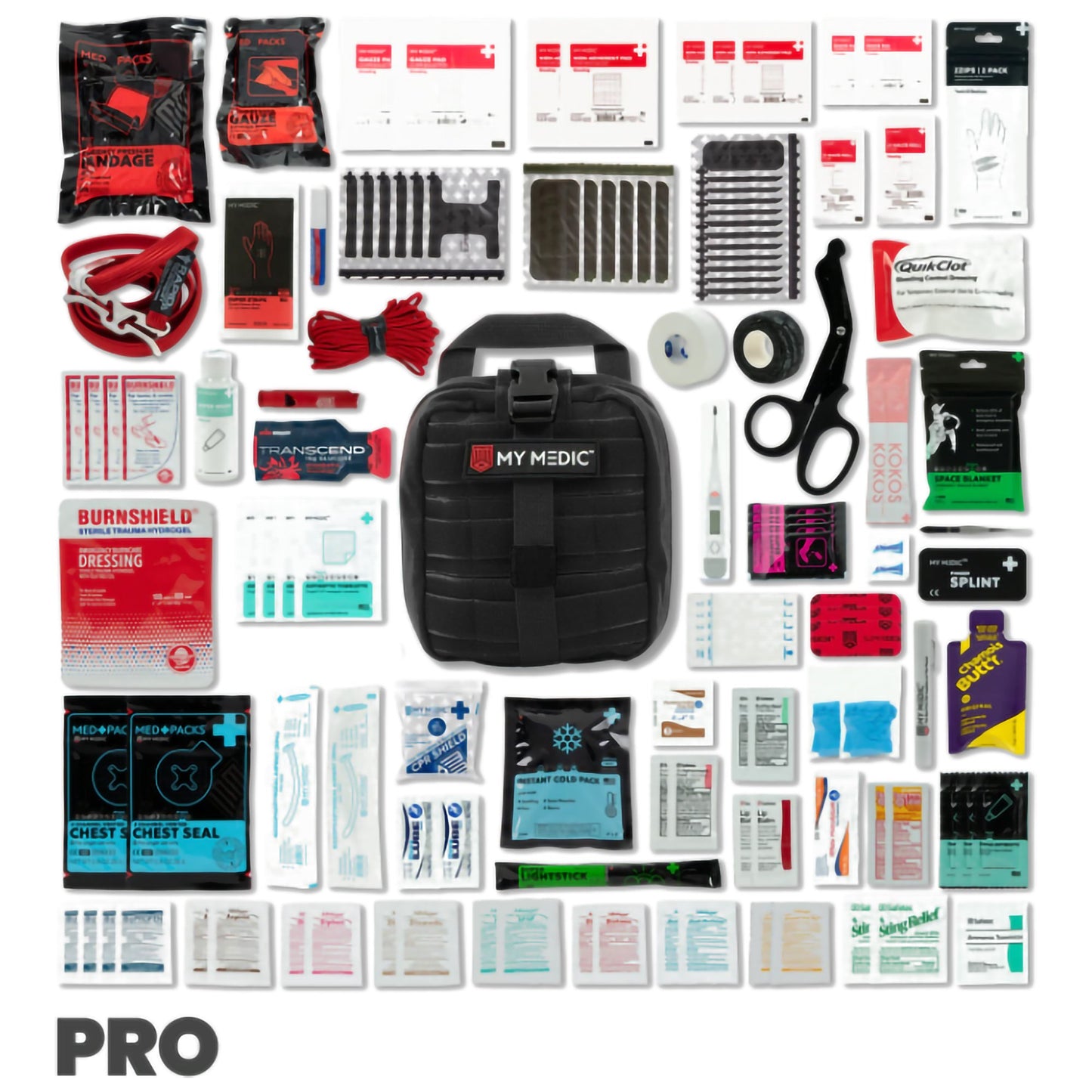 My Medic MYFAK Pro First Aid Kit, Trauma & Medical Supplies for Survival, Black