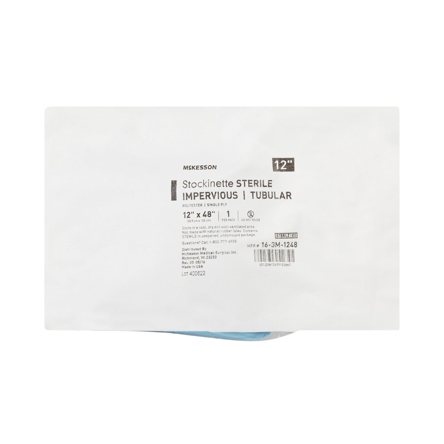 McKesson Impervious Surgical Stockinette, 12 x 48 Inch