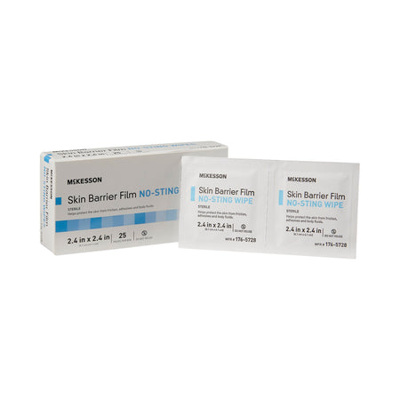 McKesson 176-5728 No Sting Skin Barrier Wipe, 2-2/5 x 2-2/5 Inch