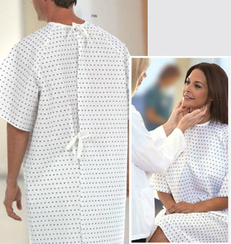 Fashion Seal Uniforms 1736 L Patient Gown, Snowflake Print